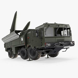 Mobile Ballistic Missile System Iskander Rigged