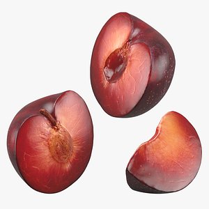 Plum Slice Collection 3D model