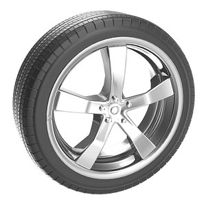Car Wheel with Rim 3D