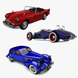 3d retro cars 14 model