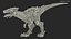 Pose mecánica de ataque de dinosaurio T-Rex
