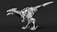 Pose mecánica de ataque de dinosaurio T-Rex