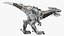 Pose mecánica de ataque de dinosaurio T-Rex