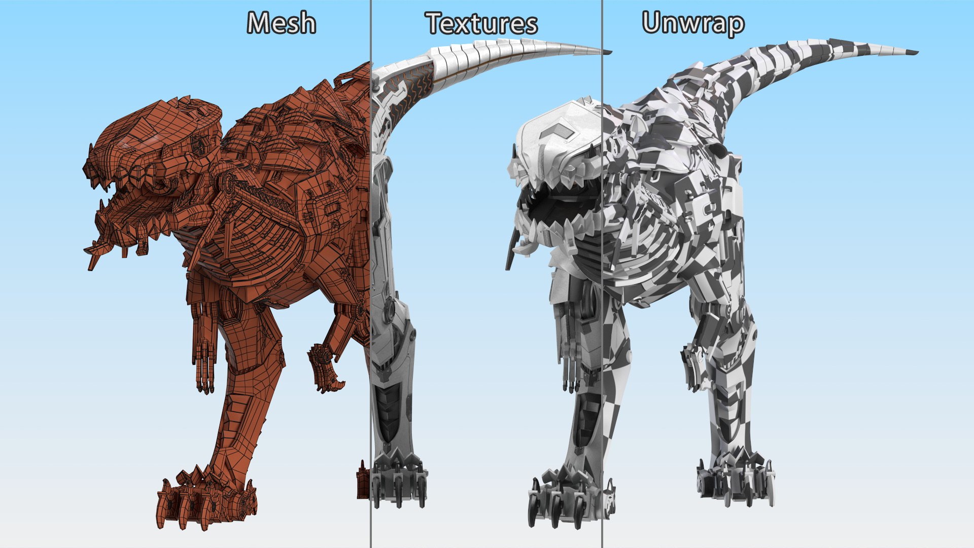 Mechanical T-Rex Dinosaur Attack Pose 3D model https://p.turbosquid.com/ts-thumb/Uw/ojA2Ja/Wx/mechanicaltrexdinosaurattackposevray3dmodel015/jpg/1717181835/1920x1080/fit_q87/e34a9808cecfe58591187cc718c72834ec8eb7bb/mechanicaltrexdinosaurattackposevray3dmodel015.jpg