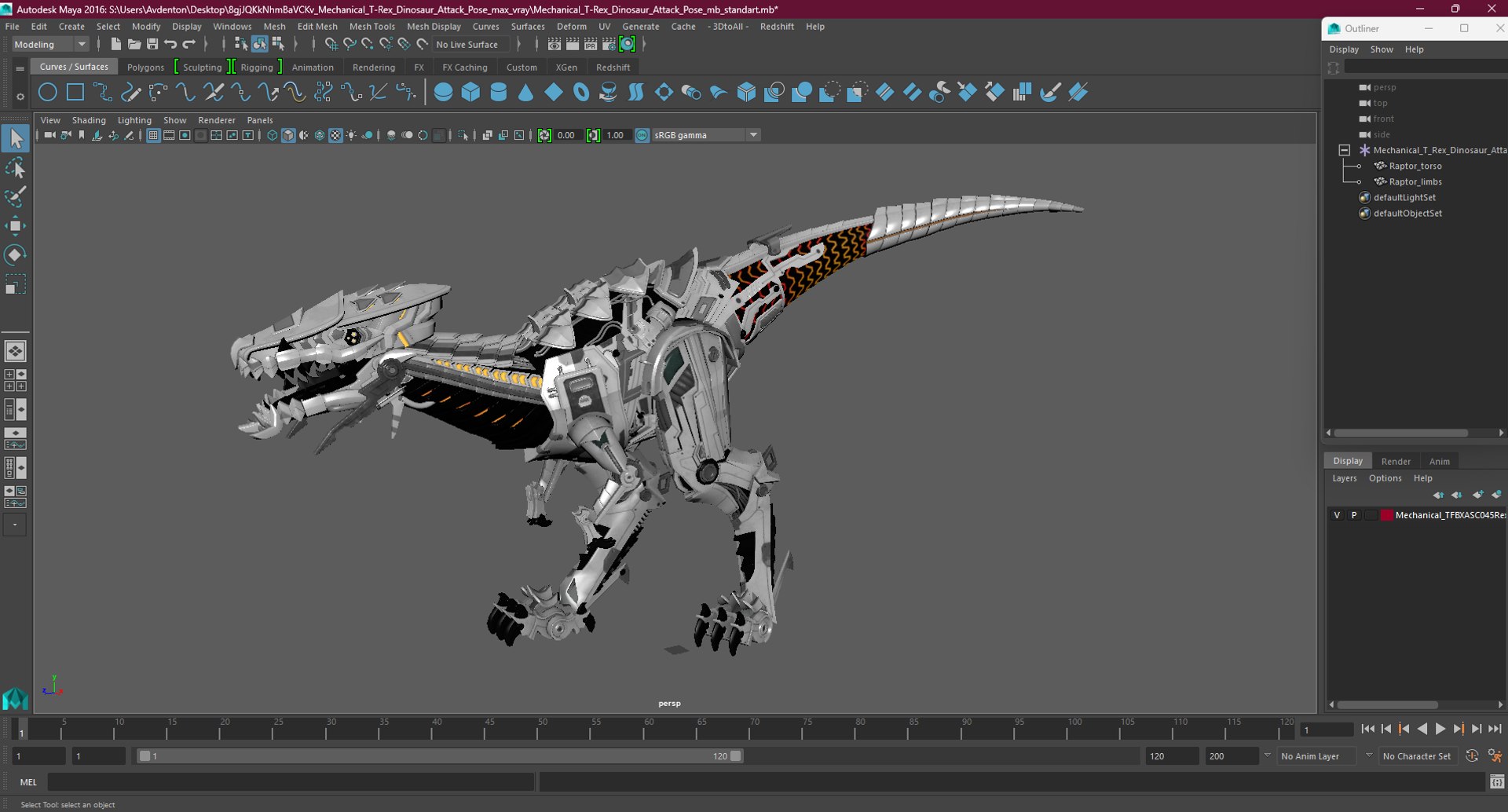 Mechanical T-Rex Dinosaur Attack Pose 3D model https://p.turbosquid.com/ts-thumb/Uw/ojA2Ja/pc/mechanicaltrexdinosaurattackposevray3dmodel036/jpg/1717181884/1920x1080/fit_q87/94ed175a5133c1443d4e3b8a39a8b419eff27fe9/mechanicaltrexdinosaurattackposevray3dmodel036.jpg