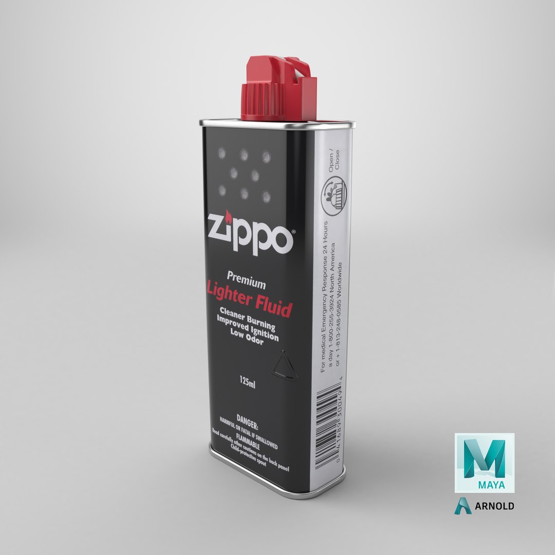 Zippo Lighter Fluid 125ml - 2003 model https://p.turbosquid.com/ts-thumb/Uw/pFtINJ/6G/stemcell_maya_arnold_render/png/1755462150/1920x1080/fit_q87/b079332a08a967608264b2fc04cf8b48bf5355f9/stemcell_maya_arnold_render.jpg