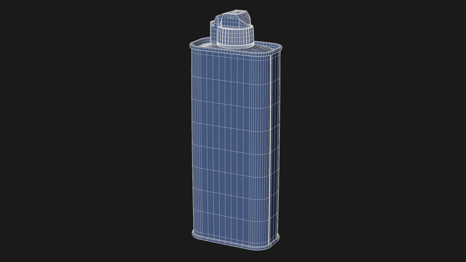 Zippo Lighter Fluid 125ml - 2003 model https://p.turbosquid.com/ts-thumb/Uw/pFtINJ/EM/wireframe_02_0/png/1755007189/1920x1080/fit_q87/6aa4c96abb110afd1ce11b4d44eb03ea305e41b3/wireframe_02_0.jpg