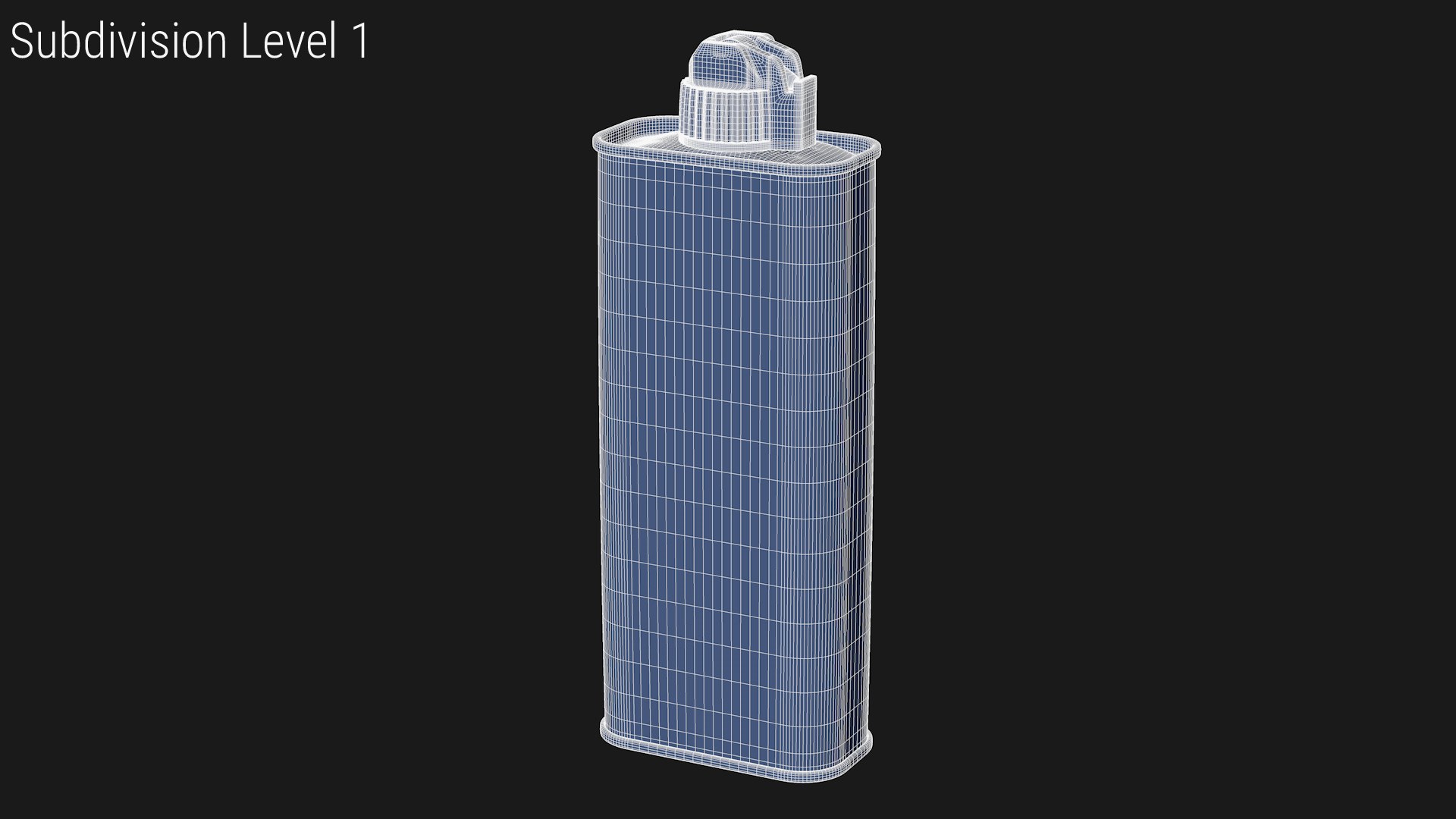Zippo Lighter Fluid 125ml - 2003 model https://p.turbosquid.com/ts-thumb/Uw/pFtINJ/MD/wireframe_01_1/png/1755007190/1920x1080/fit_q87/603aaf10ded1a5219c2b1fee6512d945088c6c6a/wireframe_01_1.jpg