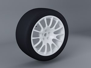 rally wheel tyre 3D model