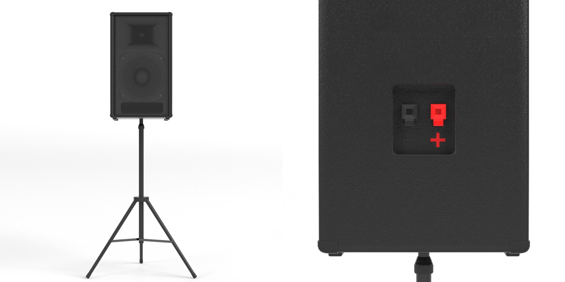 Loudspeaker on tripod 2 model https://p.turbosquid.com/ts-thumb/Uw/s3at7c/uD/tsloudspeakerontripod202/jpg/1652697967/1920x1080/fit_q87/5d7e2124f8f2373dcab9a76c60c25e2deb6cef66/tsloudspeakerontripod202.jpg