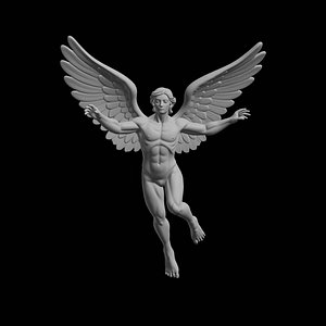 Flying Angel Statue 3D Print Model Fantasy Character