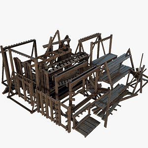 Medieval Weapon - Stands 3D model