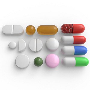 simple pills pack 3D model