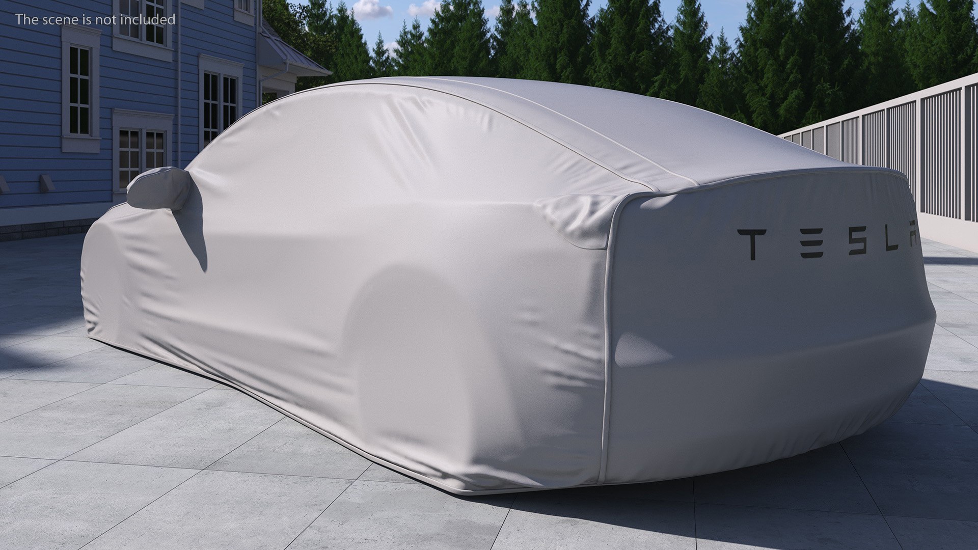 Tesla Model 3 Car Cover White 3D Model TurboSquid 2158661