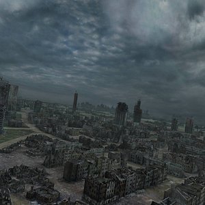 Ruined City Post Apocalyptic