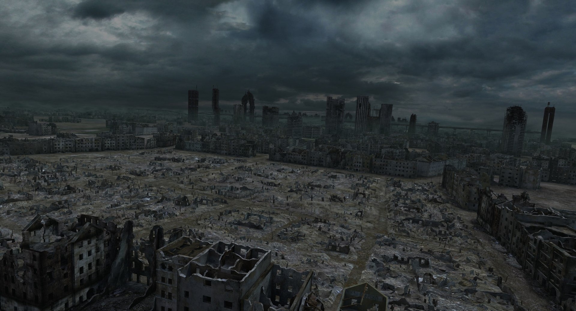 3d Ruined City Post Apocalyptic