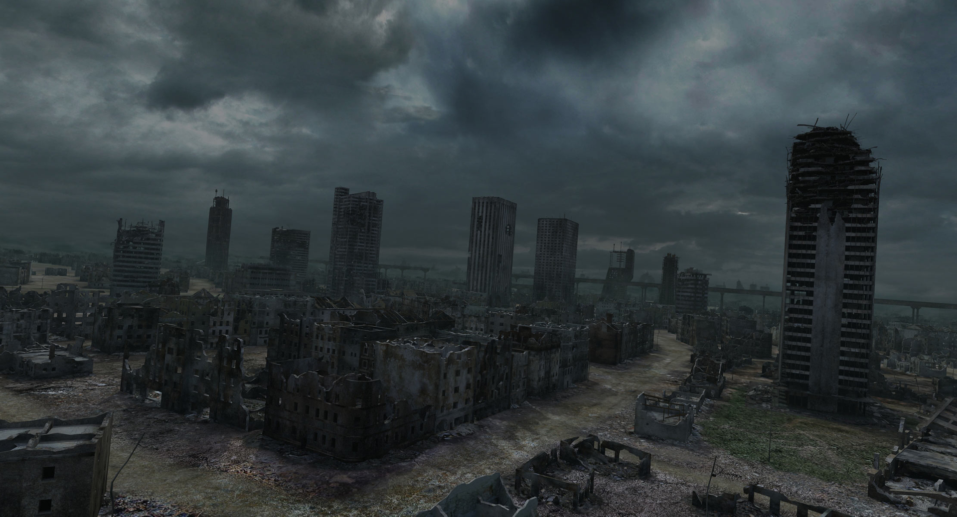 3d Ruined City Post Apocalyptic