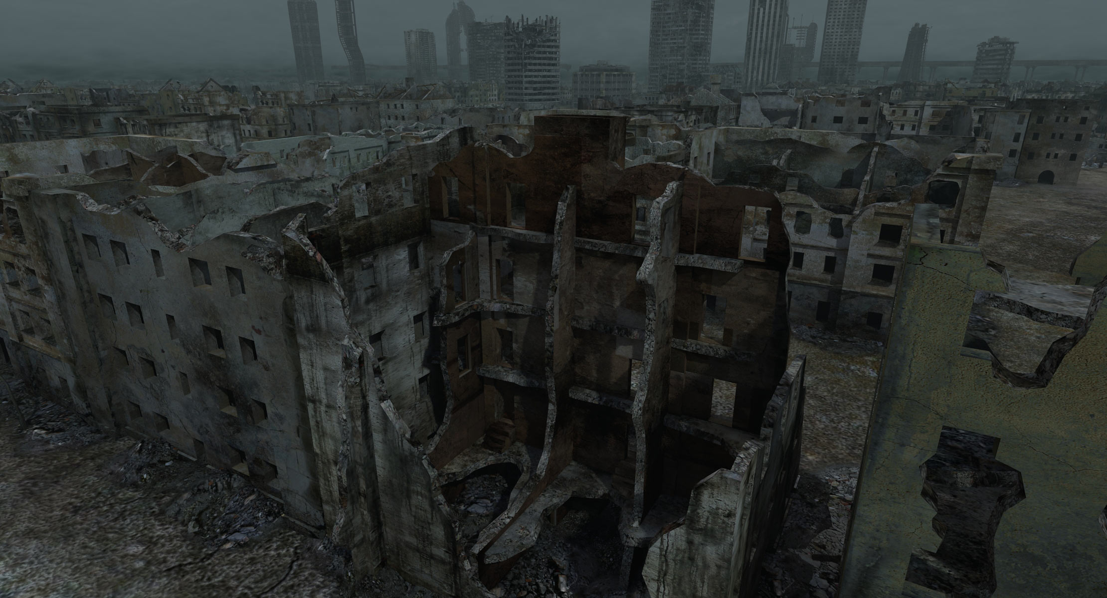 3d Ruined City Post Apocalyptic