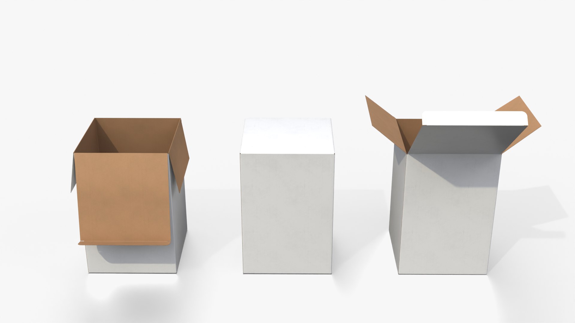 3D Tuck Top Box - White Large Packaging Box Model - TurboSquid 2558010