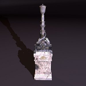 dolphin lamp post 3D model