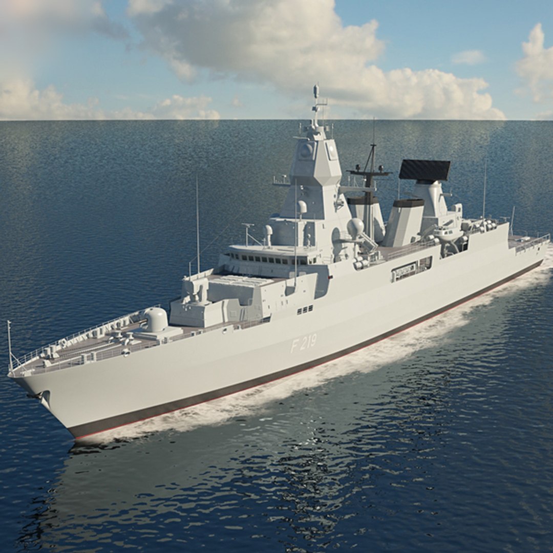 3D sachsen class frigate model TurboSquid 1376149