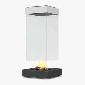 fireplace glass 3d model
