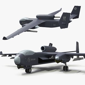 3D model Jiutian Reconnaissance Combat UAV Gray