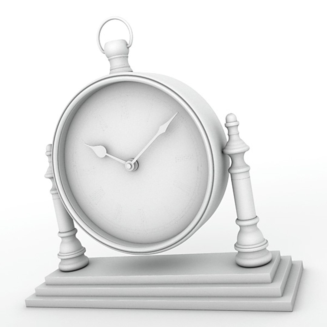 Analog Mantel Clock Obj