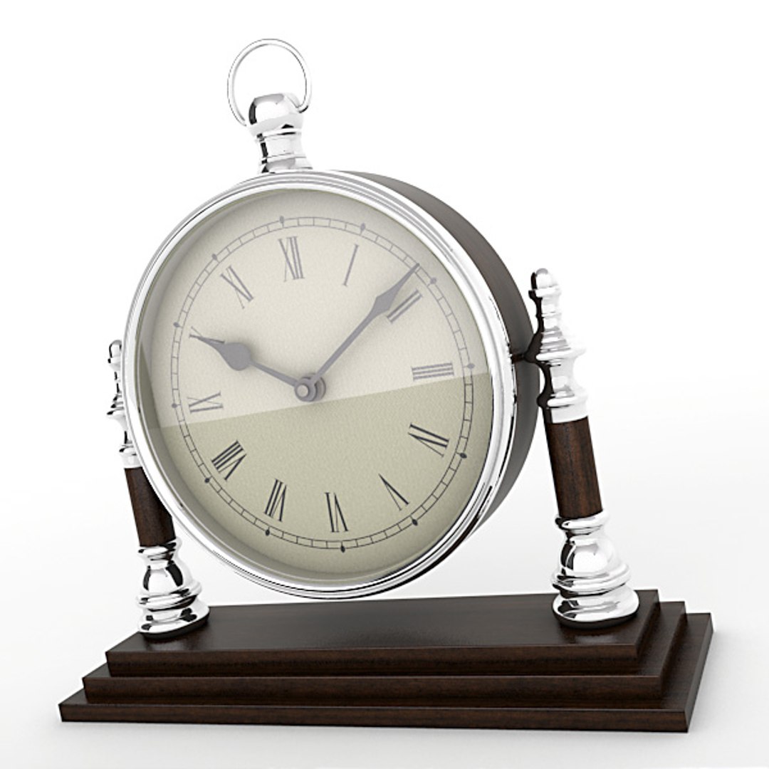 Analog Mantel Clock Obj