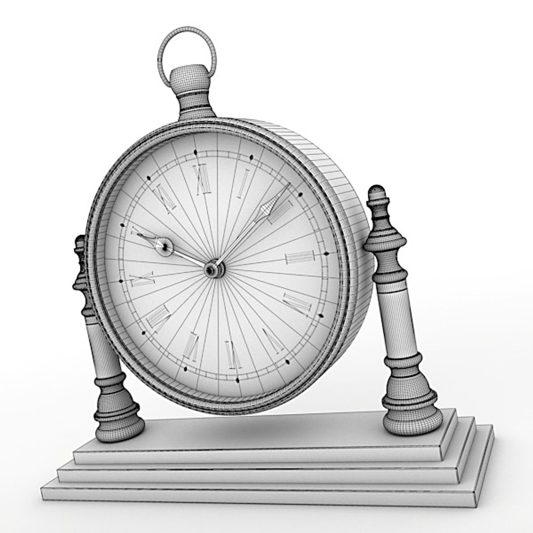 Analog Mantel Clock Obj