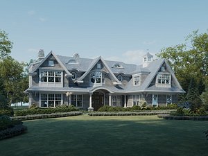 Luxury Hampton Style Shingle Manor Villa