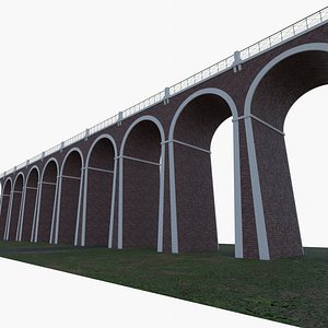 Railway bridge PBR 8K textures 3D model