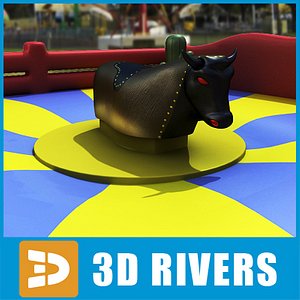 3d model inflatable rodeo ride