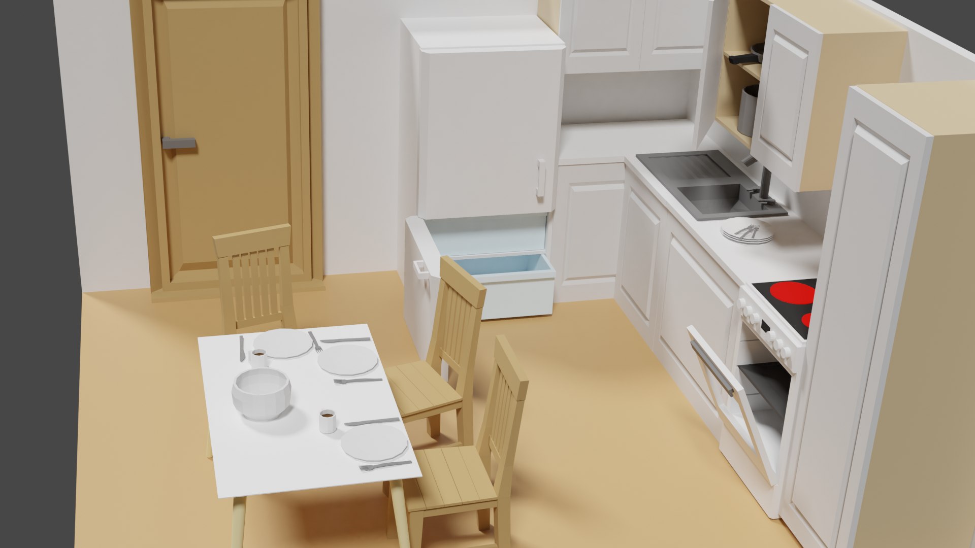 3D Kitchen Comic Style - TurboSquid 1702941