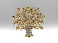 Tree Diamond Pendant