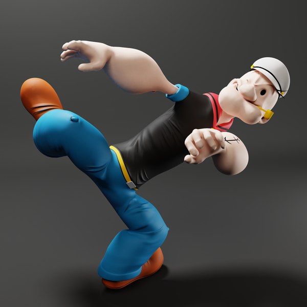 3D Popeye The Sailor - Rigged - TurboSquid 1858298