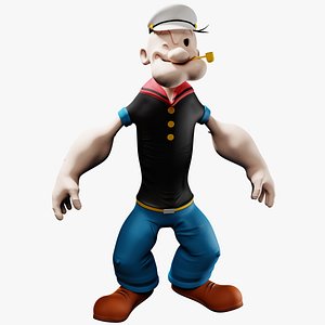 3D Popeye The Sailor - Rigged