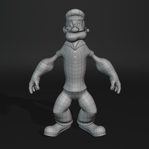 3D Popeye The Sailor - Rigged - TurboSquid 1858298