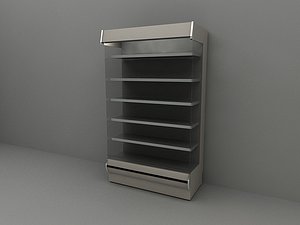 upright refrigerated dairy 3d model
