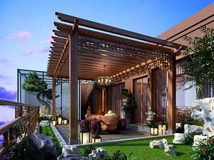 Complete Balcony Garden 3D Asset Collection