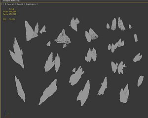 3D model mountain rock stones