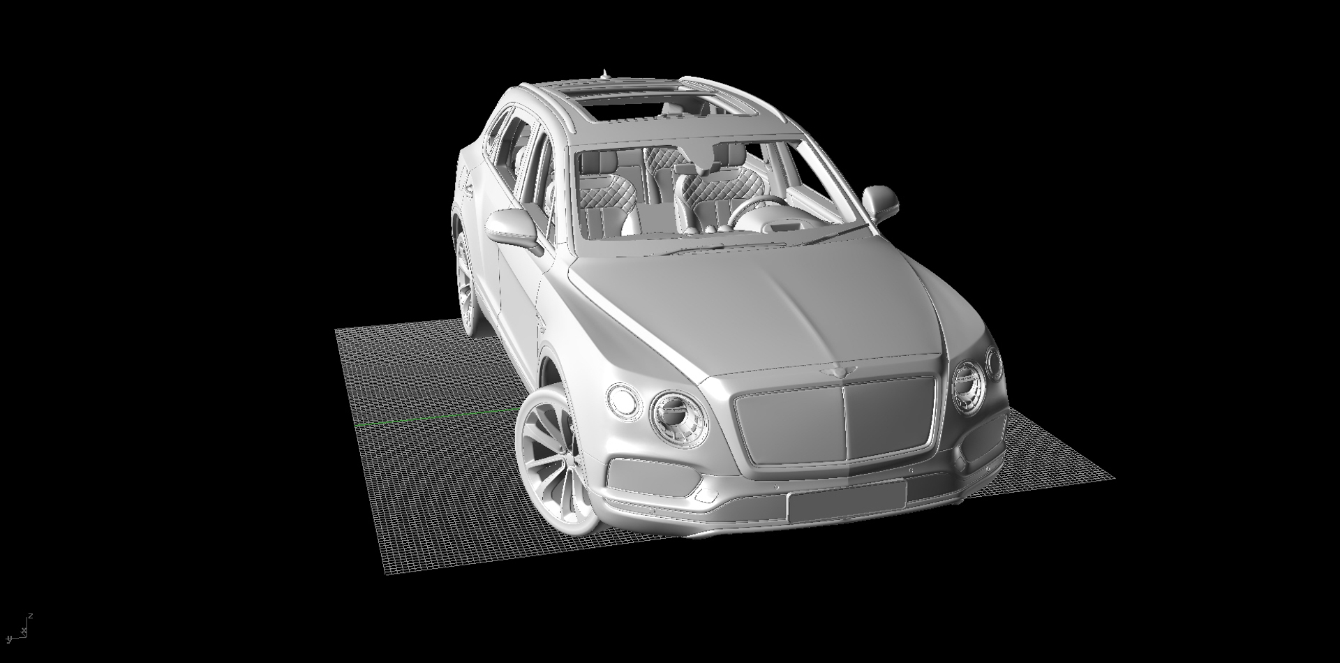 Bentley Bentayga 2019 Interior Model Turbosquid 1384169