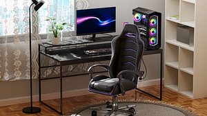 3D model Gaming Room blender 3d