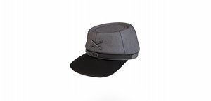 confederate war hat 3D