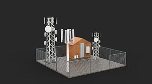 Cell Tower 3D model 3D model