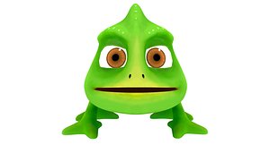 3d cute chameleon