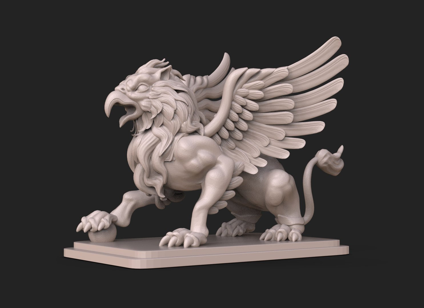 3D Griffin Sculpture Model - TurboSquid 2196583