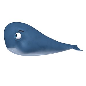 3D whale cartoon model