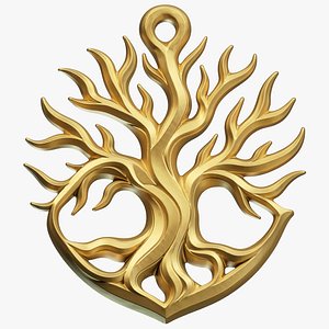 3D Tree of Life Pendant model