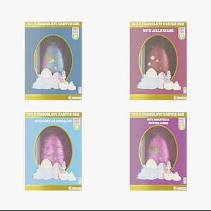 3D Boxed Chocolate Easter Eggs